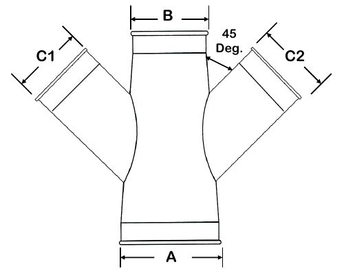 CT Double Wye Branch