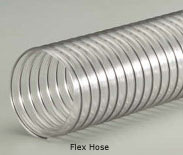 8" x 9' Wire Corrugated Hose Dust Collection Heavy 